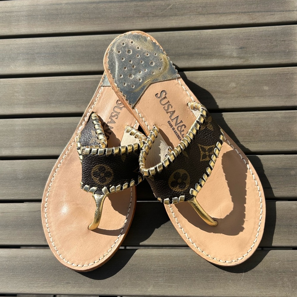 Susan & Sara Louis Vuitton monogram sandal